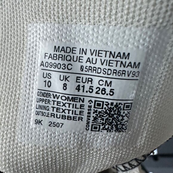 ✨Converse Women Shoes 10 Ctas Lift Platform Hi Large Stars Black Beige A09903C✨ - Picture 8 of 10